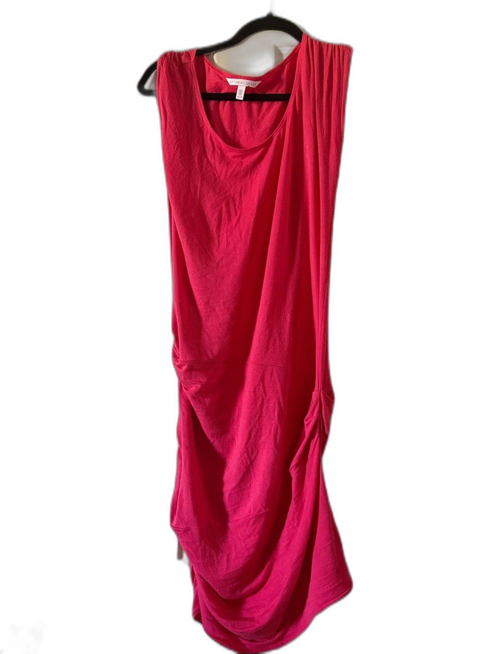 Victoria's Secret Asymmetrical Draped Dress in Bright Pink